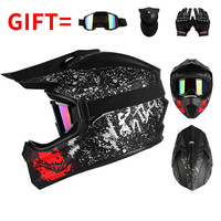 Casque intégral de moto tout-terrain certifié DOT – Vente en gros transfrontalière – Logo personnalisable – Ensemble trois pièces pour VTT