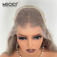 Perruque en dentelle 13x4 en cheveux vierges cambodgiens, ondulée, blond miel, installation facile, aspect naturel, 100% cheveux humains, 14-26 pouces