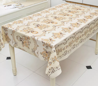 Nappe en PVC Imprimée Florale, Imperméable et Anti-Huile, avec Support en Tissu Polyester, Vente en Gros Direct Fabricant