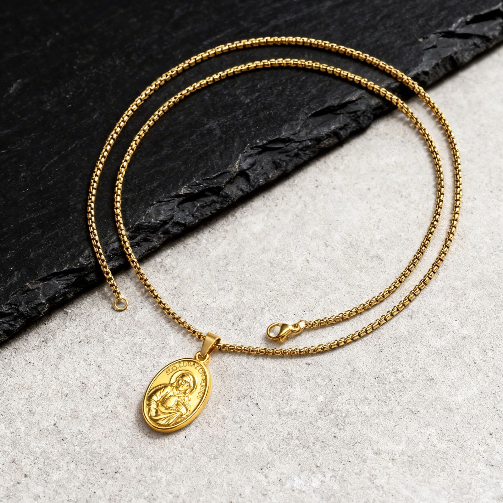Gold-PN206-Box Chain-60cm