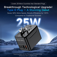 Adaptateur multi-prises pour prise d'extension de HL-BO1-PQ25W Spécifications indiennes Adaptateur de voyage universel World International Power