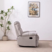 Canapé 1 place inclinable électrique moderne avec design extensible Rembourrage en velours patte de chat Cadre en métal Offre Spéciale d'usine