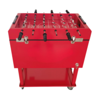 Chariot isotherme classique pliable 49L/65L pour baby-foot, seau à glace métallique, glacière avec roues pour fêtes et matchs de football