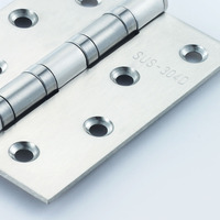Charnière de porte plate en acier inoxydable 201 et 304 avec roulement à billes, design moderne, pour portes en plastique ou en bois, idéale pour les hôtels