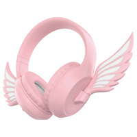 Angel Wings Headset suara HiFi, earbud Delay rendah, headphone musik olahraga gaming over-ear