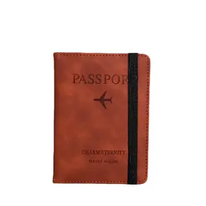 כיסוי דרכון חדש חותמת מקרה מטוס פשוט נשים גברים מסמכי נסיעות ארנק כרטיס אשראי אופנה מחזיק כרטיס מתנה לחתונה