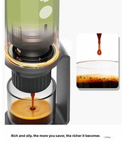 Machine à café électrique portable 2-en-1 expresso/capsule, 15 bars de pression, boîtier ABS, capacité 1 tasse, pour camping-car, hôtel, usage domestique