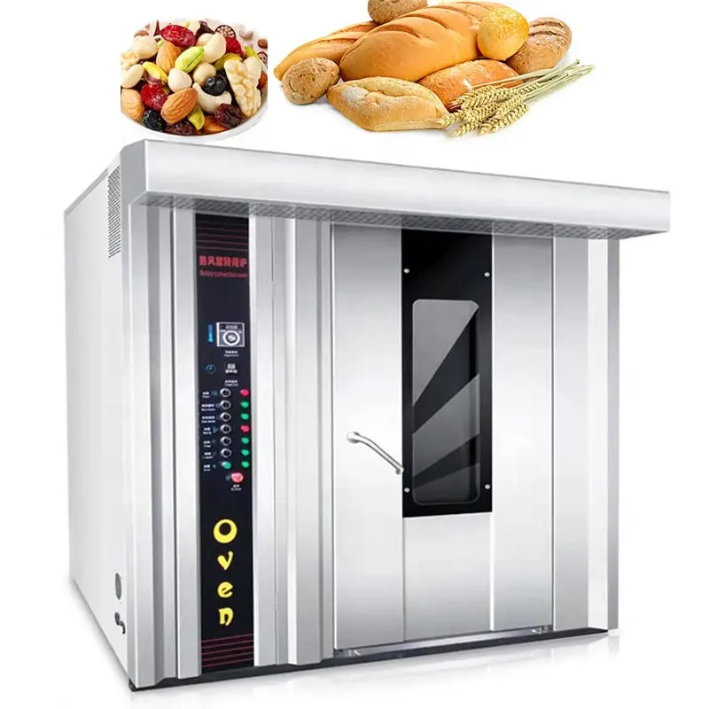 Cookie Biscuit Cake Bread Rotating Baking Rack Oven Bakery 32 64 Trays Electric Diesel Gas Rotary Oven Price