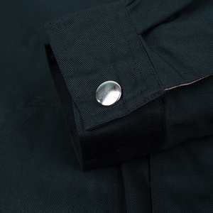 Người đàn ông của FR Dây Kéo Màu Đen bông Áo khoác Windproof và chống cháy với mềm lần lượt cổ áo hai túi làm việc thời trang cho cơ khí - Product Image 4