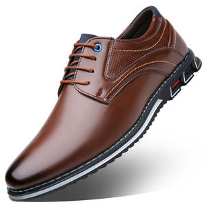 Chaussures en cuir pour hommes, fabriquées à la main, élégantes et tendance, souples, confortables et respirantes, chaussures décontractées. - Product Image 6