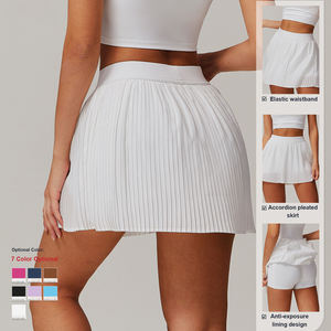 Falda deportiva transpirable de cintura alta de secado rápido para correr al aire libre para mujer, falda de tenis para Yoga y Fitness - Product Image 3