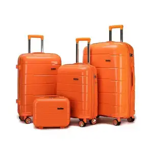 Luggage 4-piece set pull rod box 14/20/24/28 foreign trade box universal wheel Detachable wheel boarding box direct