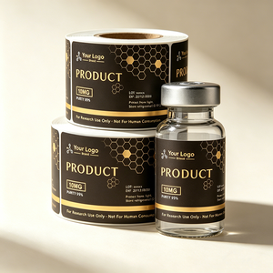 Autocollants personnalisés pour flacons de peptides, résistants à l'eau, aux UV et à la chaleur, séchage rapide, adhésion forte, 3ml, 5ml, 10ml - Product Image 2