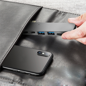 7 en 1 double <span class=keywords><strong>adaptateur</strong></span> de concentrateur USB Type C Compatible USB3.0 lecteur de carte <span class=keywords><strong>SD</strong></span>/<span class=keywords><strong>Micro</strong></span> <span class=keywords><strong>SD</strong></span> Station d'accueil pour ordinateur portable pour MacBook Pro - Product Image 3