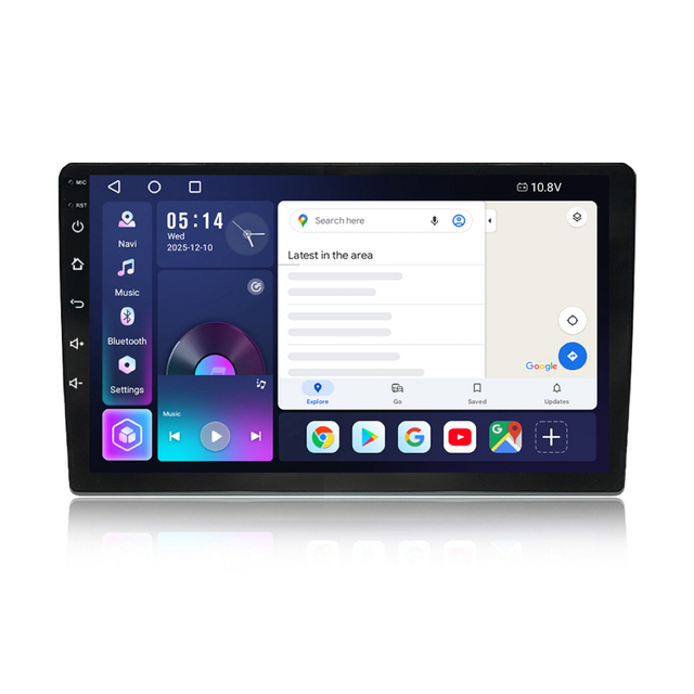 Android 9/10 Inch 8-core 4+64GB Car Radio Split Screen USB Car Steering Wheel Control Built-in WiFi GPS Navigation System Car