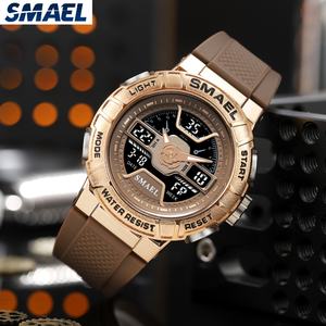 Relojes de Pulsera Deportivos Digitales de Cuarzo Resistentes al Agua con Diseño de Fuego, Marca SMAEL 8067, Venta al por Mayor para Hombre - Product Image 1
