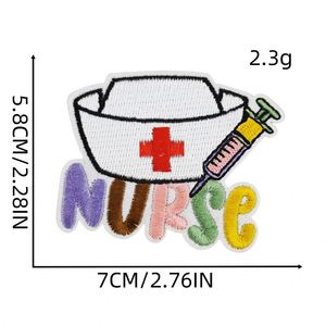 New Iron on Embroidered love <b>Nurse</b> Cap Capsule Heart Medical Patches for Doctor <b>Nurse</b> Clothes <b>Bag</b> Decoration - Product Image 5