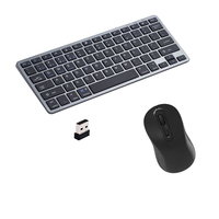 Clavier Bluetooth rechargeable avec pavé tactile, clavier sans fil portable et fin, et souris pour ordinateur portable, tablette et smartphones