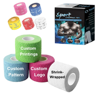Bande de maintien élastique antidérapante en coton EAB avec logo personnalisé, adhésive et résistante à la chaleur, pour doigts et pouces des athlètes