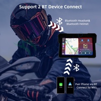Usine 7 "écran de navigation de moto étanche à l'eau sans fil Carplay Android Auto GPS G-sensor moto Carplay