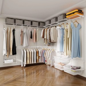 Shelf <b>wardrobe</b> metal bedroom <b>hanging</b> clothing area multi-functional combined storage hat rack room storage rack integrated unit - Product Image 6