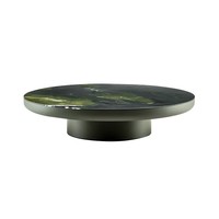 Mobilier italien design Table basse ronde avec texture de marbre naturel unique et base en métal idéale pour les intérieurs