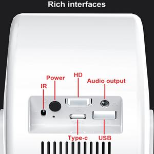 Projecteur de cinéma maison intelligent portable HD 1080P avec prise en charge du Wi-Fi sans fil, mise en miroir de l'écran, pour les soirées cinéma en intérieur et en extérieur - Product Image 5