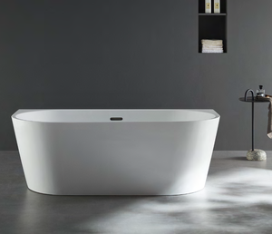 Mercado Europeu Popular Moderno Branco Acrílico Banheira De Imersão De Superfície Sólida Drainer <span class=keywords><strong>Overflow</strong></span> para Banheiro Hotel - Product Image 1