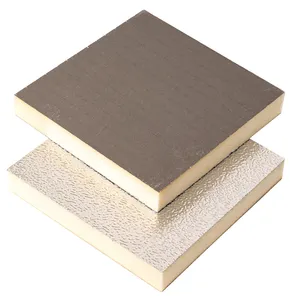 Meilleur panneau isolant en mousse de polyisocyanurate PIR en feuille d'aluminium avec tissu en fibre de verre pour le toit