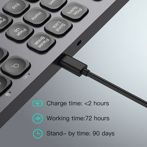 Claviers numériques Bluetooth ergonomiques sans fil silencieux 100 % neufs QWERTY personnalisés de Shenzhen pour tablette et ordinateur - Product Image 3