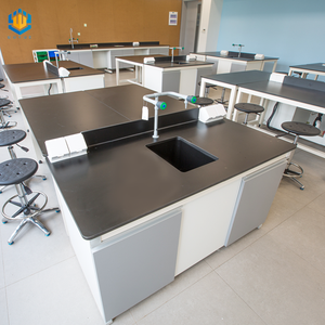 Banco de laboratorio para escuela universitaria, mesa de trabajo de acero completo - Product Image 2