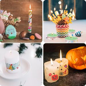 24 colores de bolígrafos de cera 3D no tóxicos, pinturas orgánicas para velas pintadas a mano, ideales para decoraciones de fiestas. - Product Image 5
