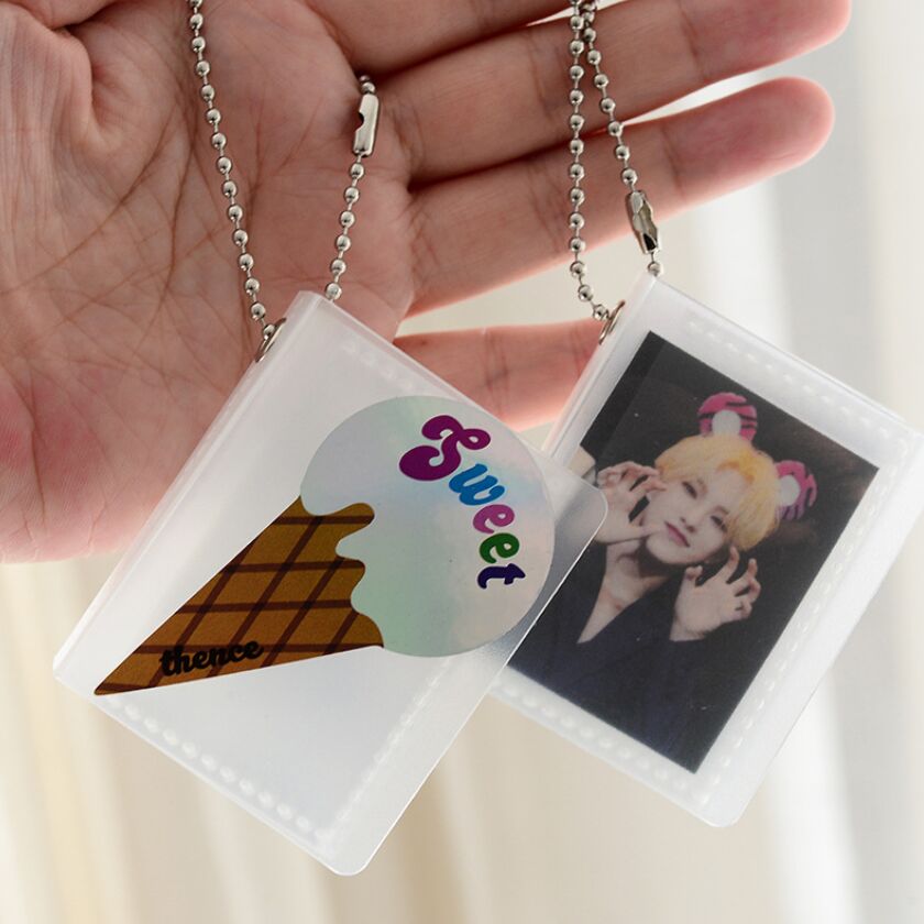 Индивидуальный подарок, прозрачный матовый ПВХ держатель для карт, мини-альбомы, прозрачный Футляр для карт, фоторамка для альбома, kpop, свадебный брелок для ключей, сделай сам
