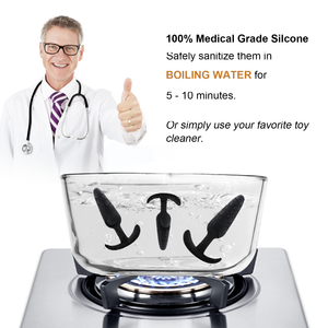 Sexbey Europese Explosieve Grote, Kleine & Middelgrote Medische Siliconen 100% Waterdichte Anale Plug voor Volwassen BDSM Spellen - Product Image 4