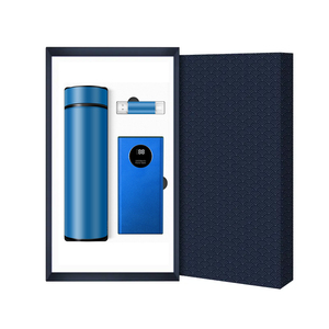 Corporate Promotional Gift Items Thermos Cup 16GB USB Flash Drive 10000mAh Power Bank Business Style Custom Logo Office Gift Set