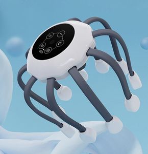 Masajeador eléctrico para el alivio del dolor del cuero cabelludo con 10 cabezales, <span class=keywords><strong>terapia</strong></span> de masaje TMS, <span class=keywords><strong>luz</strong></span> roja, vibración multifrecuencia, Dispositivo de masaje del cuero cabelludo - Product Image 1