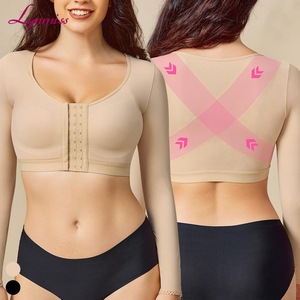 Faja Shapewear à fermeture frontale haute compression <span class=keywords><strong>soutien</strong></span>-<span class=keywords><strong>gorge</strong></span> d'<span class=keywords><strong>augmentation</strong></span> <span class=keywords><strong>mammaire</strong></span> <span class=keywords><strong>post</strong></span>-cancer chirurgical - Product Image 1