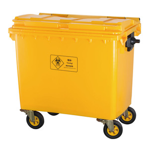 <span class=keywords><strong>Contenedor</strong></span> de <span class=keywords><strong>Basura</strong></span> Industrial de Plástico <span class=keywords><strong>con</strong></span> <span class=keywords><strong>Ruedas</strong></span>, Color Verde Azulado 660L, Gran Capacidad, OEM - Product Image 1