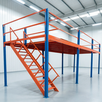 Système d'étagères de mezzanine en acier robuste à prix compétitif, plateforme de stockage pour entrepôt avec rayonnage à palettes