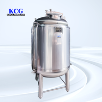 Réservoir de stockage vertical stérile en acier inoxydable de 2000 L, réservoir de fermentation de lait liquide, réservoir d'eau pure de grande capacité, multifonctionnel