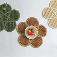 Sous-verres et sets de table en papier brun de forme irrégulière, isolants thermiquement, 38 cm, style moderne et simple, pour mariages, jardins d'enfants et tables à manger