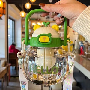 <b>Childrens</b> Large Capacity <b>Water</b> <b>Bottle</b> With Straw Bpa Free For School Kids Summer Use - Product Image 3