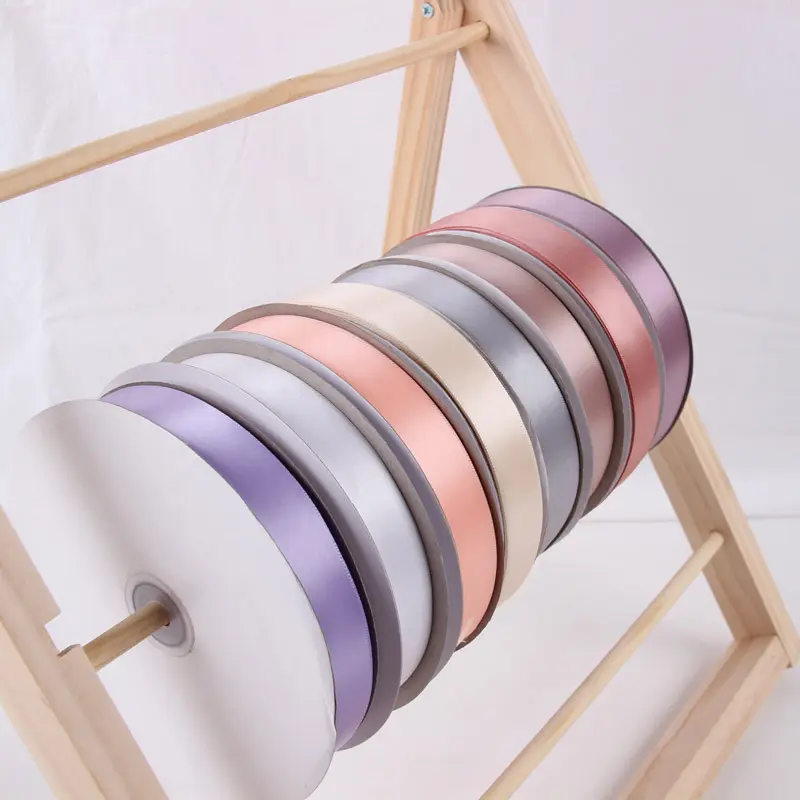 10-1500mm cut/embossed edge 100% polyester gift ribbon satin 10mm 100mm custom satin ribbon roll wholesale for packing