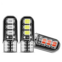 Fehlerfreie W5W 6SMD 2835 LED T10 Glühbirne Lese- und Instrumentenbeleuchtung Blinker Fahrlicht Canbus Auto-Zubehör Neue Silikon-Kuppel Autolampe