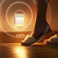 Produits Tendances 2026 : Veilleuses LED Intelligentes Sans Fil RGB à Changement de Couleur avec Capteur de Mouvement pour Lit, Mini Carrées, à Piles, à Intensité Variable