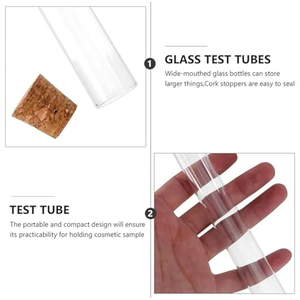 Plástico a Granel de Grado Alimenticio para Tubos de Ensayo con Tapón de Corcho para Envasado de Dulces y Sales de Baño - Product Image 4