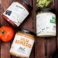 Segel higienis botol toples kaca silinder 500ml dengan stiker Label tutup sekrup aluminium untuk Jam madu Salsa organik diasah saus