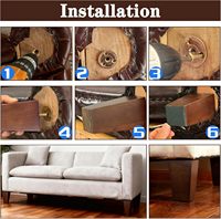 Pieds de meubles en bois sur mesure - Pack de pieds de canapé marron, pieds de chaise de style mid-century, pièces de rechange pour canapé, pour commode, buffet