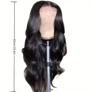 <span class=keywords><strong>Perruque</strong></span> Lace Front en fibre synthétique haute température, partie en T, cheveux raides longs de <span class=keywords><strong>26</strong></span> <span class=keywords><strong>pouces</strong></span> - Product Image 3