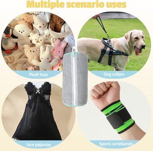 Sac de rangement pour baskets en chenille avec logo personnalisé, épais et lavable, avec fermeture éclair, pour solution de nettoyage de linge et utilisation en chambre, pour machine à laver les chaussures - Product Image 6